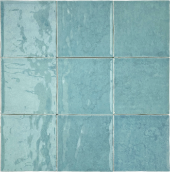 Revoir Paris Atelier Wall 10x10 cm Turquoise Glossy