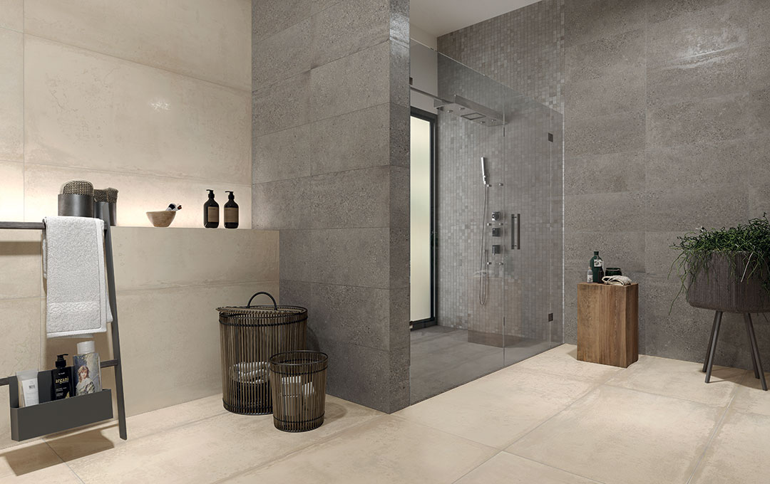 Castelvetro Konkrete Beige 100x100 cm Feinsteinzeug Zementoptik R10B        