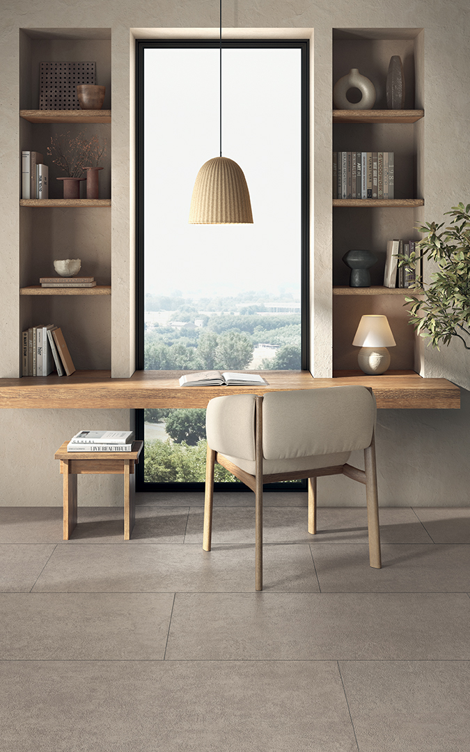 Castelvetro Terrae Greige 100x100 cm Feinsteinzeug Betonoptik R10B             