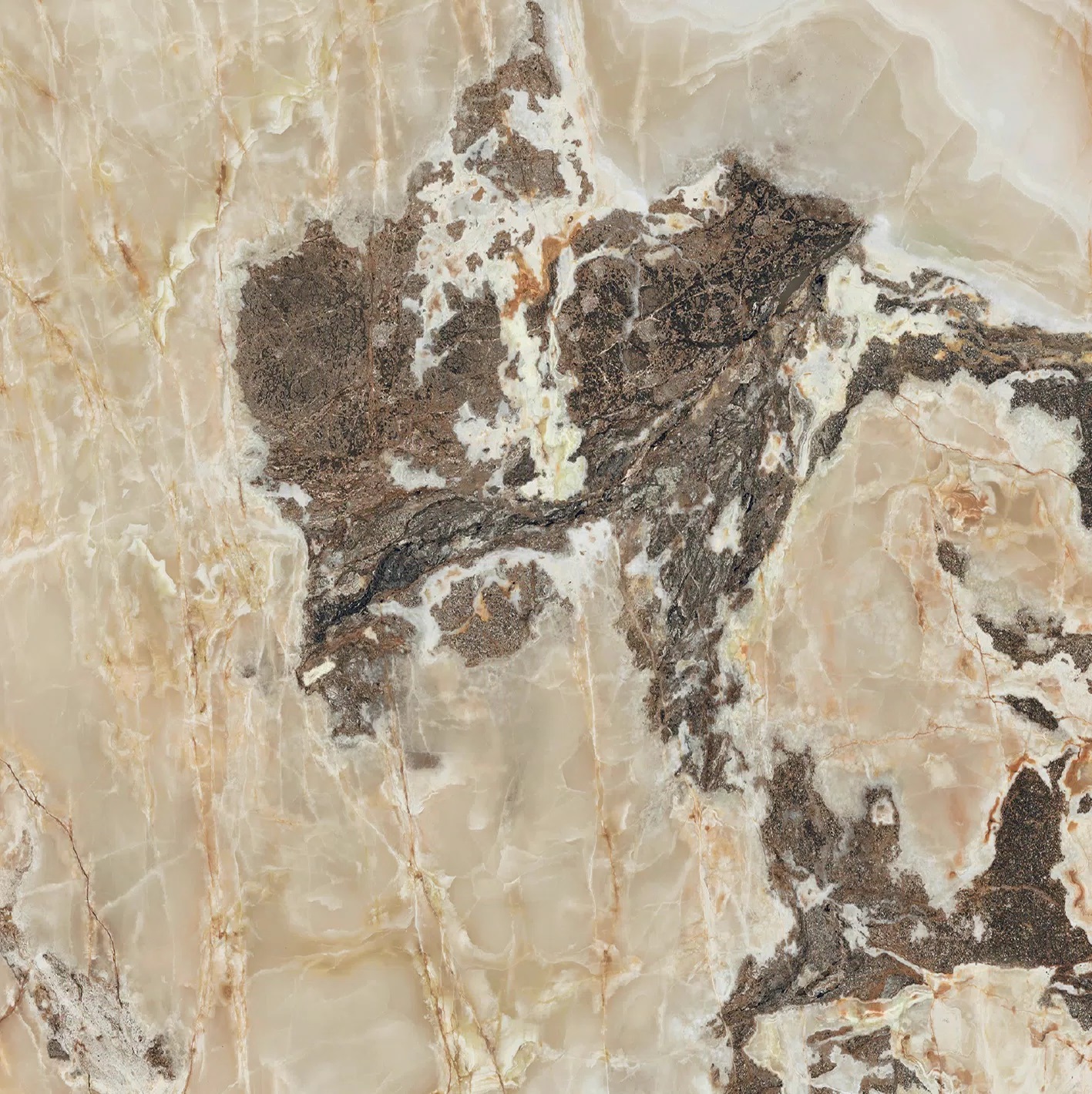 Florim Onyx&More Golden Blend 120x120x0,6 cm Magnum Feinsteinzeug Satin  