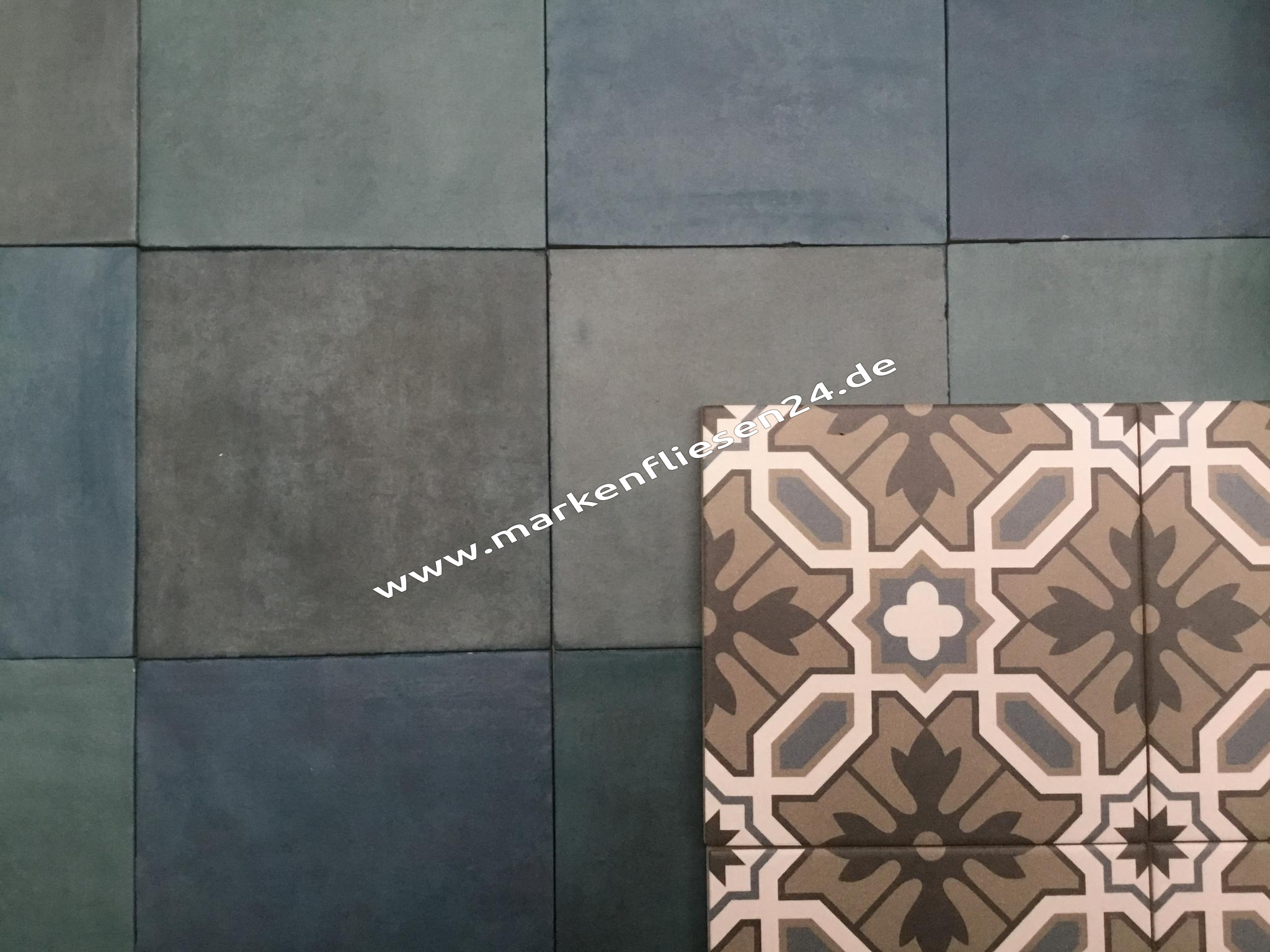 Revoir Paris Atelier Wall & Floor 14x14 cm marine mat