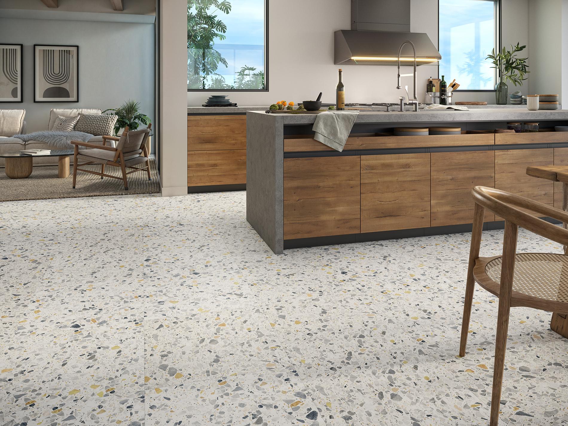 Revoir Paris Re-Bel Or 60x60 cm Terrazzo-Optik R10       