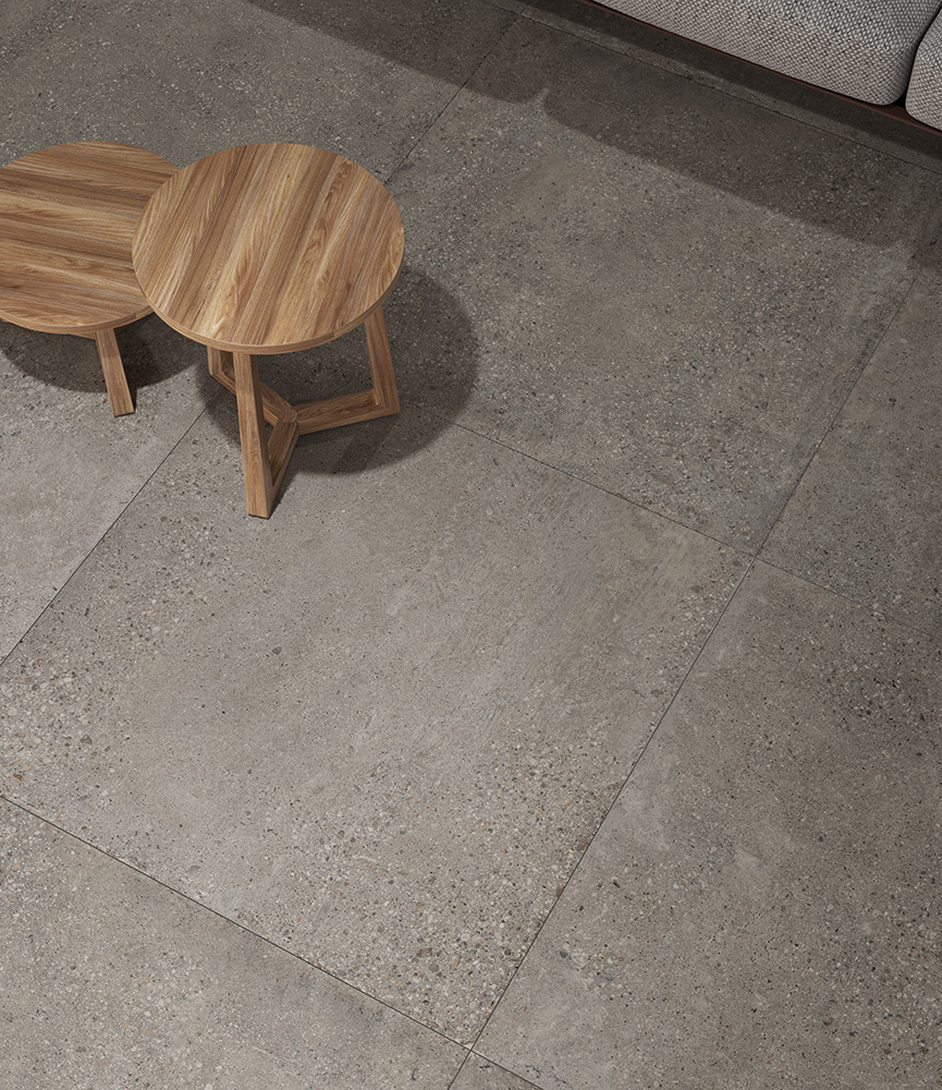 Castelvetro Konkrete Cenere 100x100 cm Feinsteinzeug Zementoptik R10B        