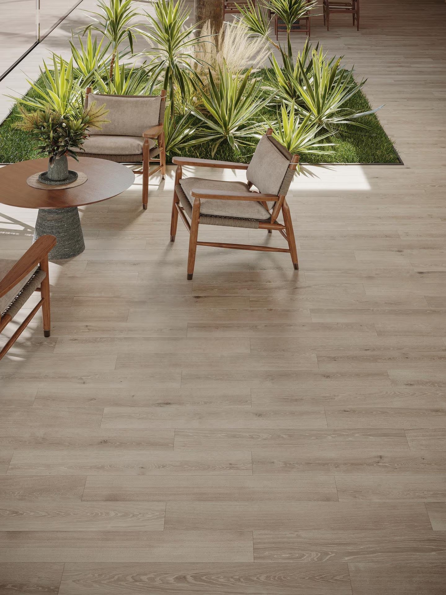 Porcelanosa Bremen Ash 19,3x120 cm Feinsteinzeug Holzoptik R9