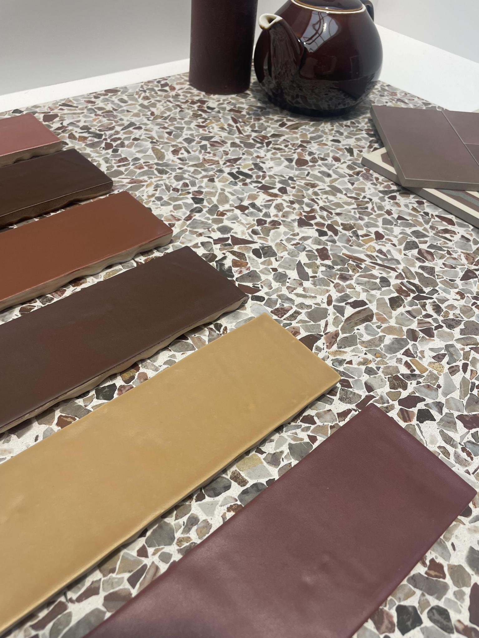 Revoir Paris Re-Bel Cuivre 100x100 cm Terrazzo-Optik R10   