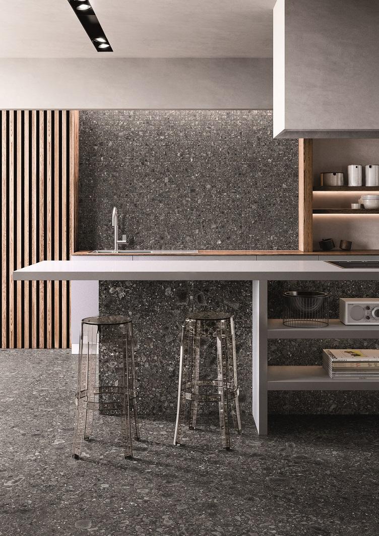 Ergon Lombarda Nero 60x60 cm Nat. R10B rekt.