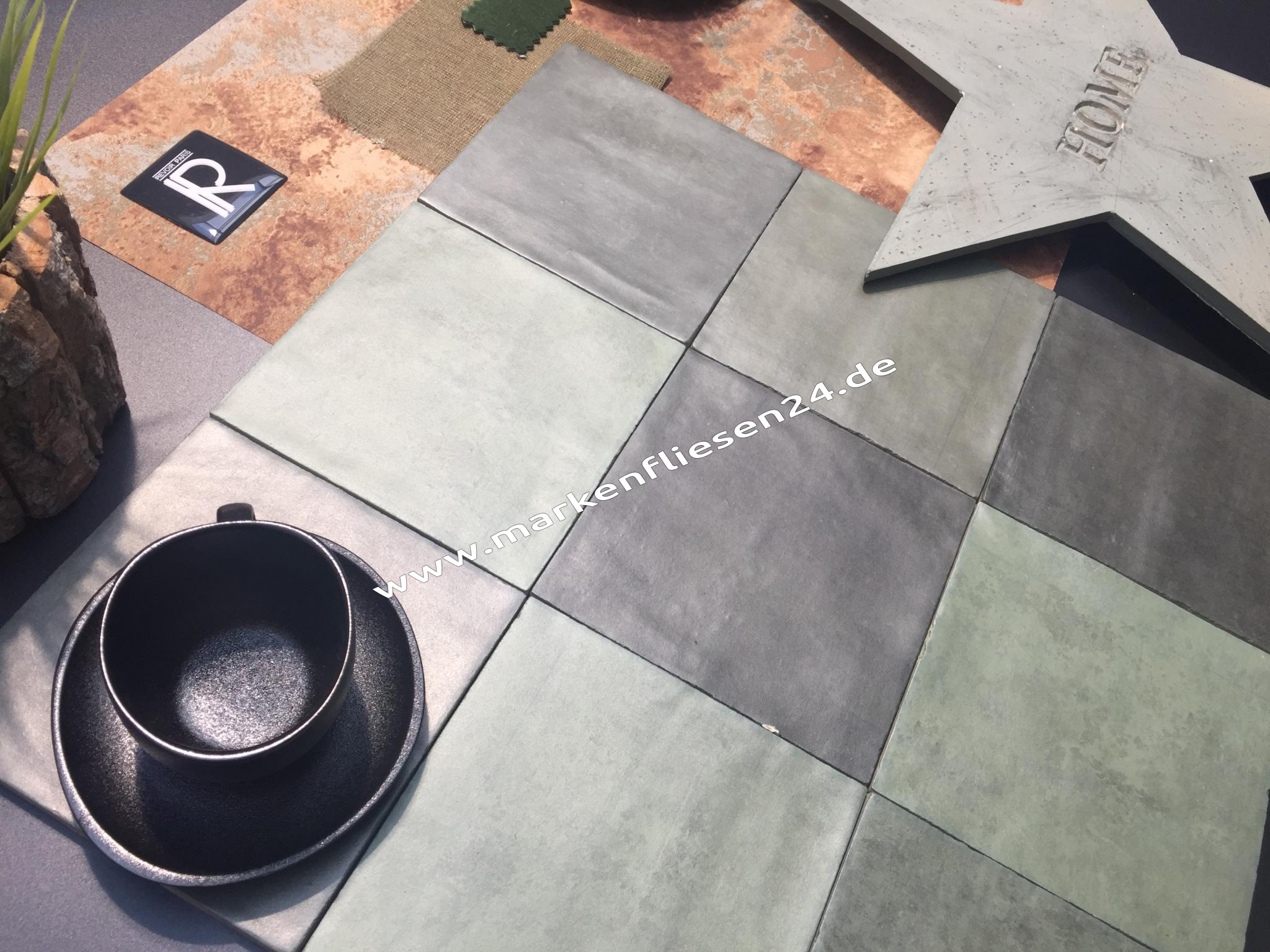 Revoir Paris Atelier Wall & Floor 14x14 cm emeraude mat