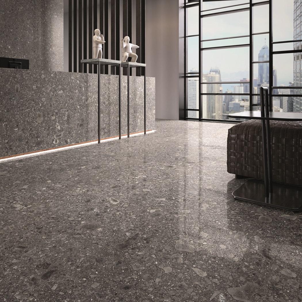 Ergon Lombarda Nero 90x90 cm Lapp. rekt.