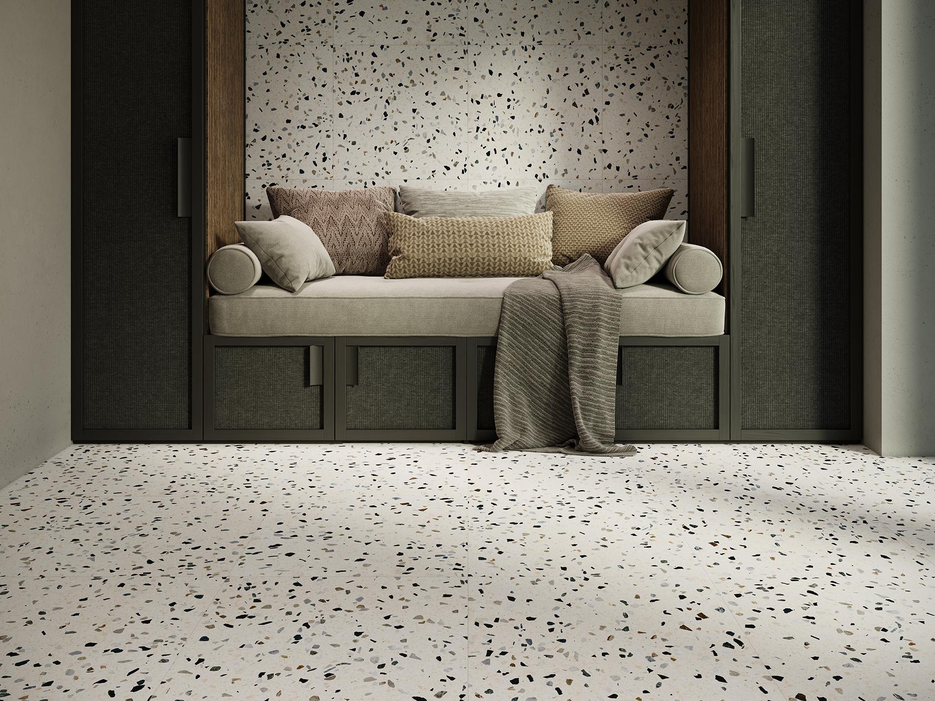 Revoir Paris Re-Bel Perle 60x60 cm Terrazzo-Optik R10        