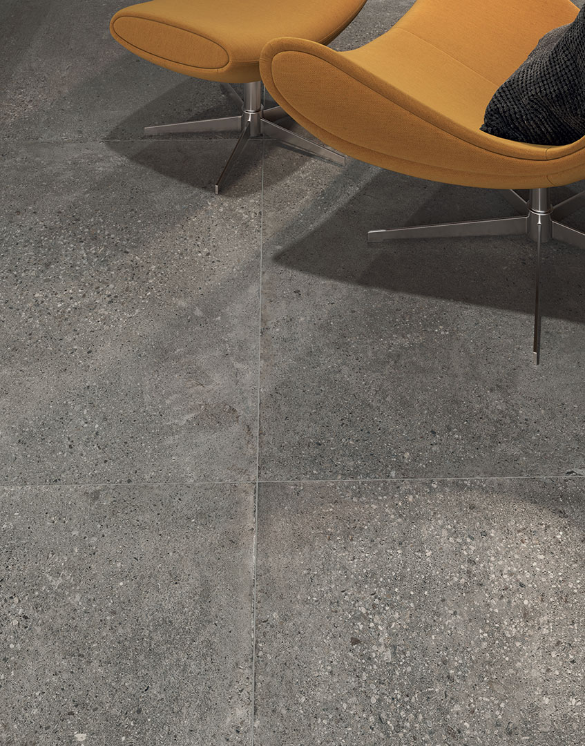 Castelvetro Konkrete Cenere 100x100 cm Feinsteinzeug Zementoptik R10B        