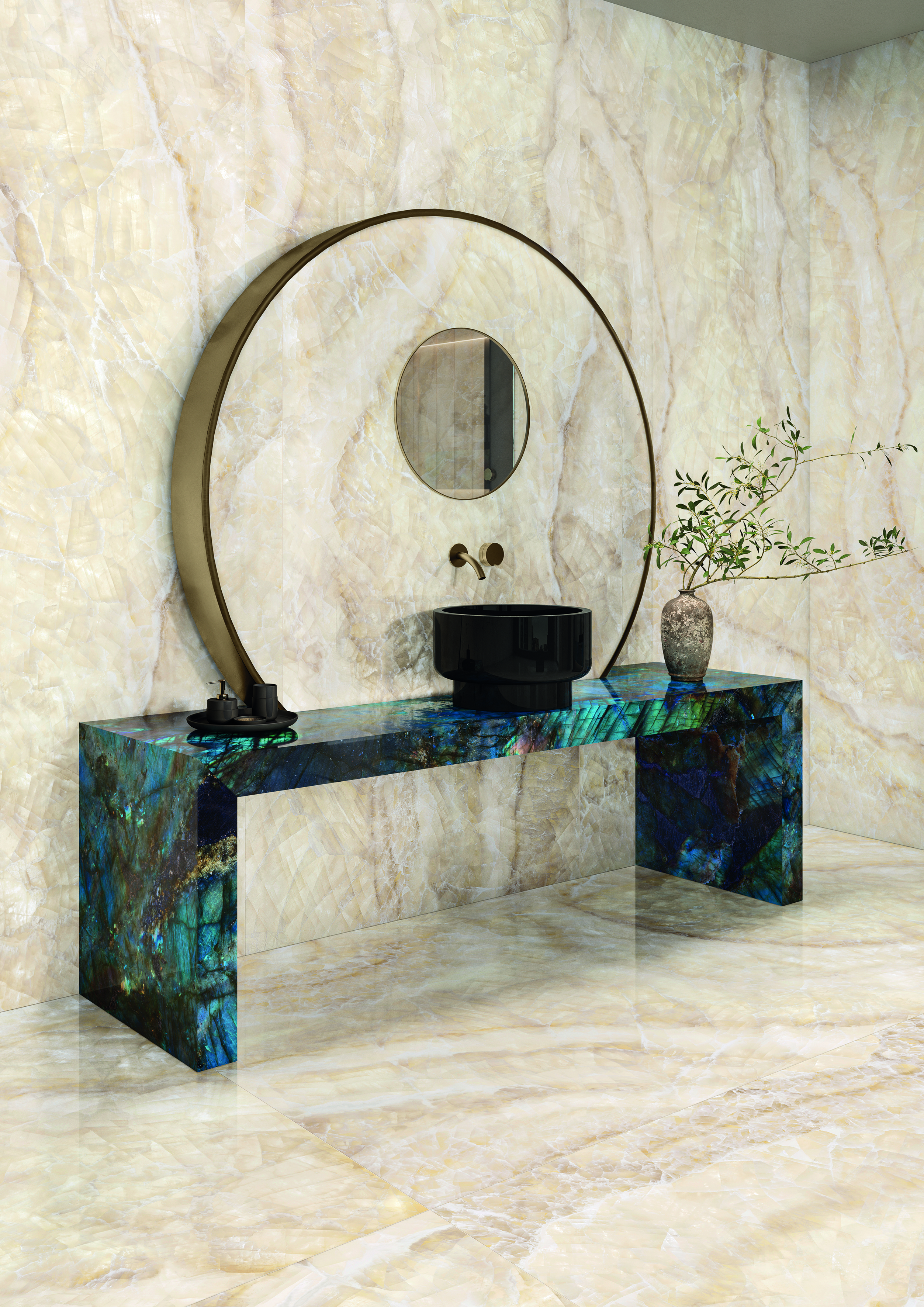 Emil Tele di Marmo Lumia Ivory Gioiello Silktech R10B rett. 120x120 cm  