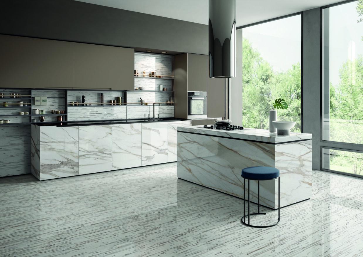 Emil Tele di Marmo Reloaded Doghe Calacatta Gold Canova Full Lapp. 60x120 cm