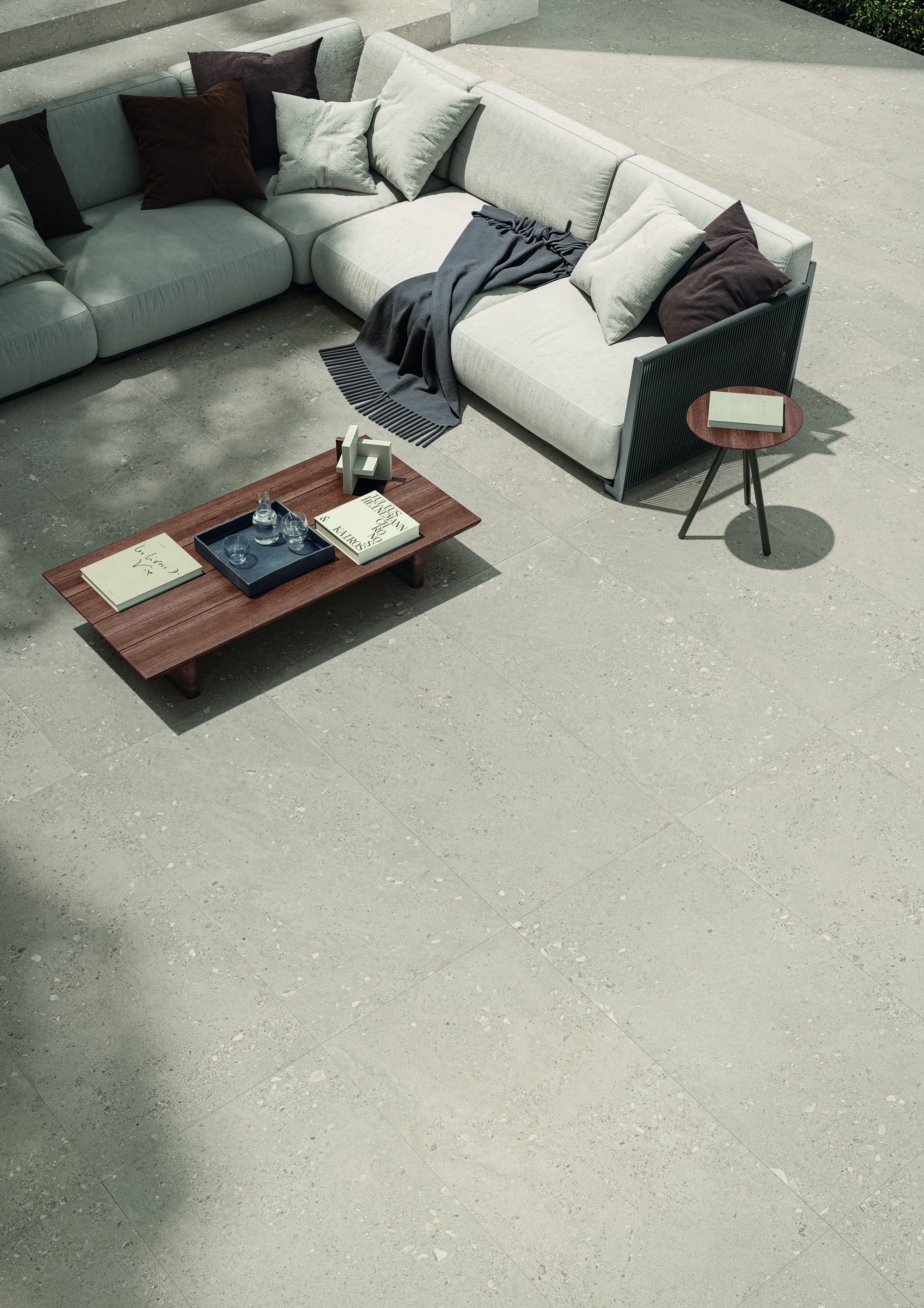 Ergon GemmaStone Greige Gemma Fine Terrassenplatte 60x120x0,9 cm Naturale R11B rekt. 