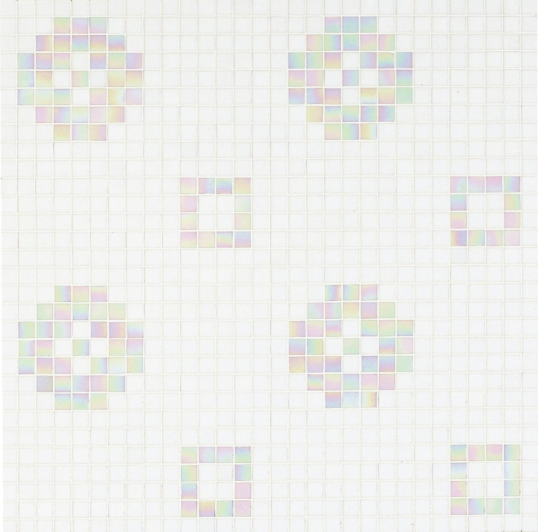 Bisazza Mischung Petit Four Bianco 2x2 cm inkl. Inst.-Kit