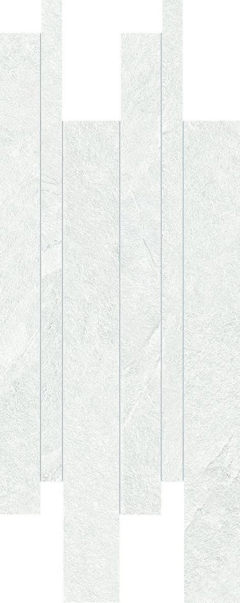 Ergon Cornerstone Slate White 30x60 cm Listelli Sfalsati