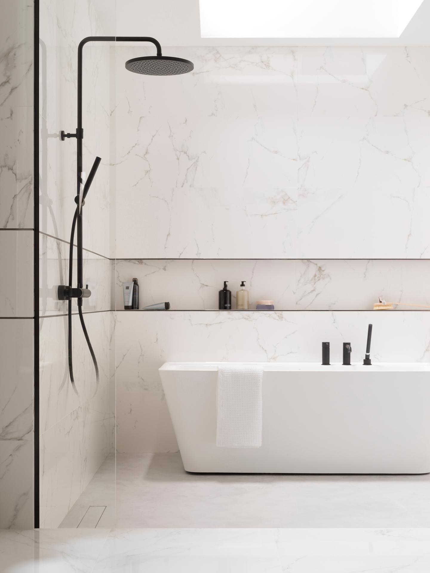 Porcelanosa Màrmol Carrara Blanco 33,3x100 cm Wandfliese rektifiziert