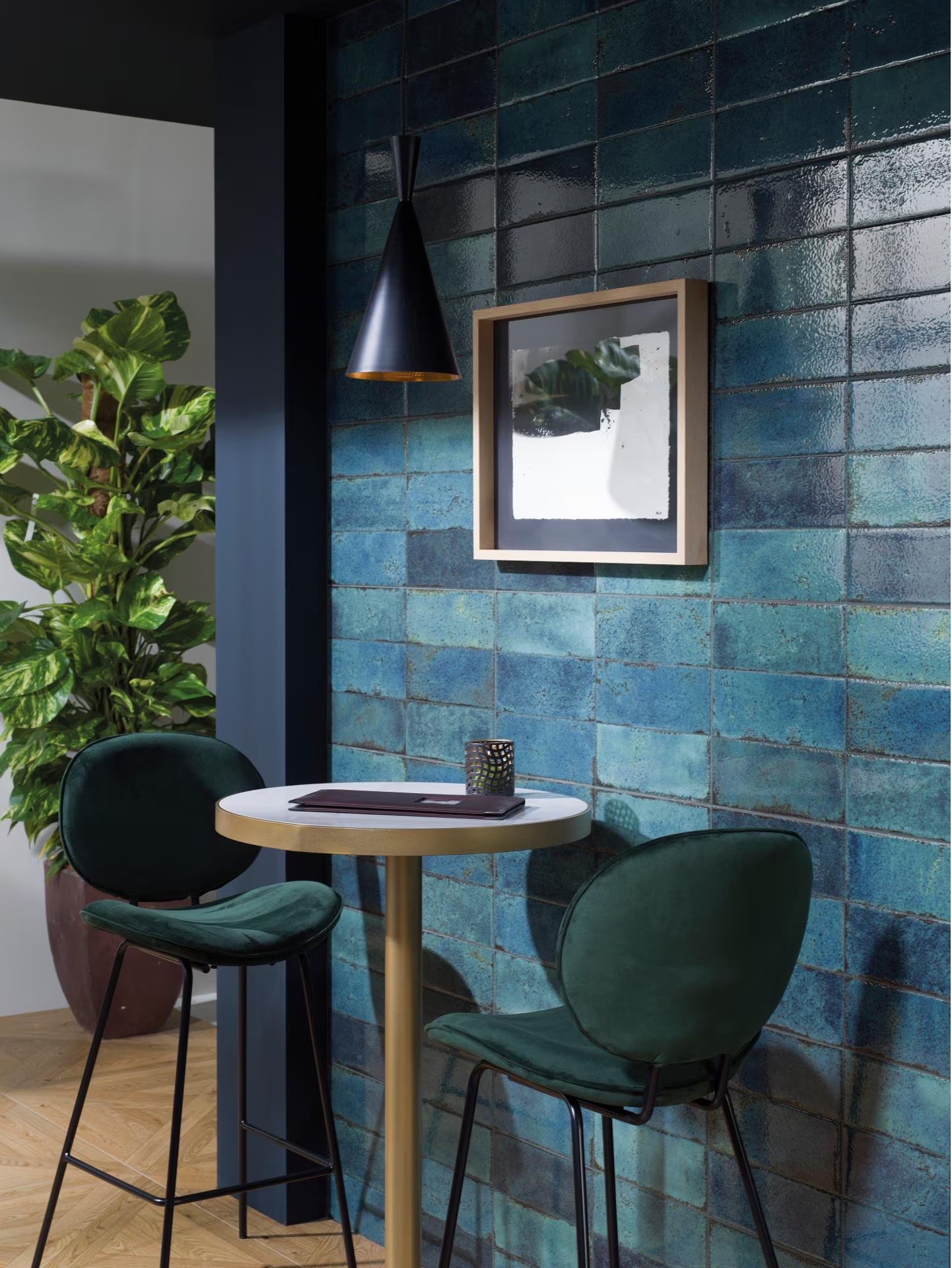 Porcelanosa Brick Vetri Blu 33,3x59,2 cm Wandfliese  