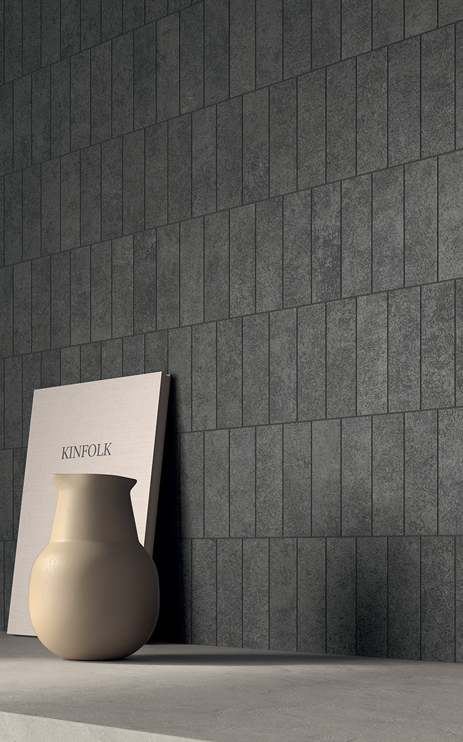 Castelvetro Terrae Graphite 100x100 cm Feinsteinzeug Betonoptik R10B             