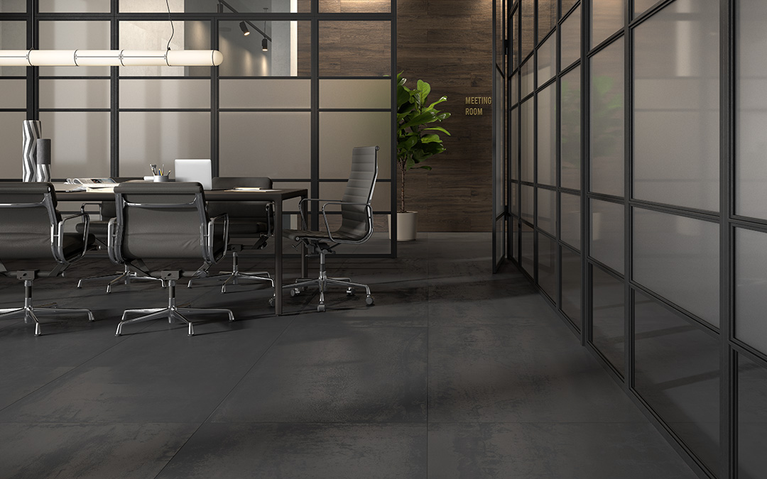 Castelvetro Materika Nero 100x100 cm R10B Feinsteinzeug        
