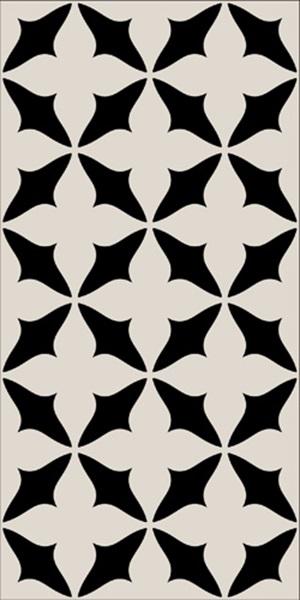 Vives Wandfliese 10x20 cm Dekor Caumartin Negro