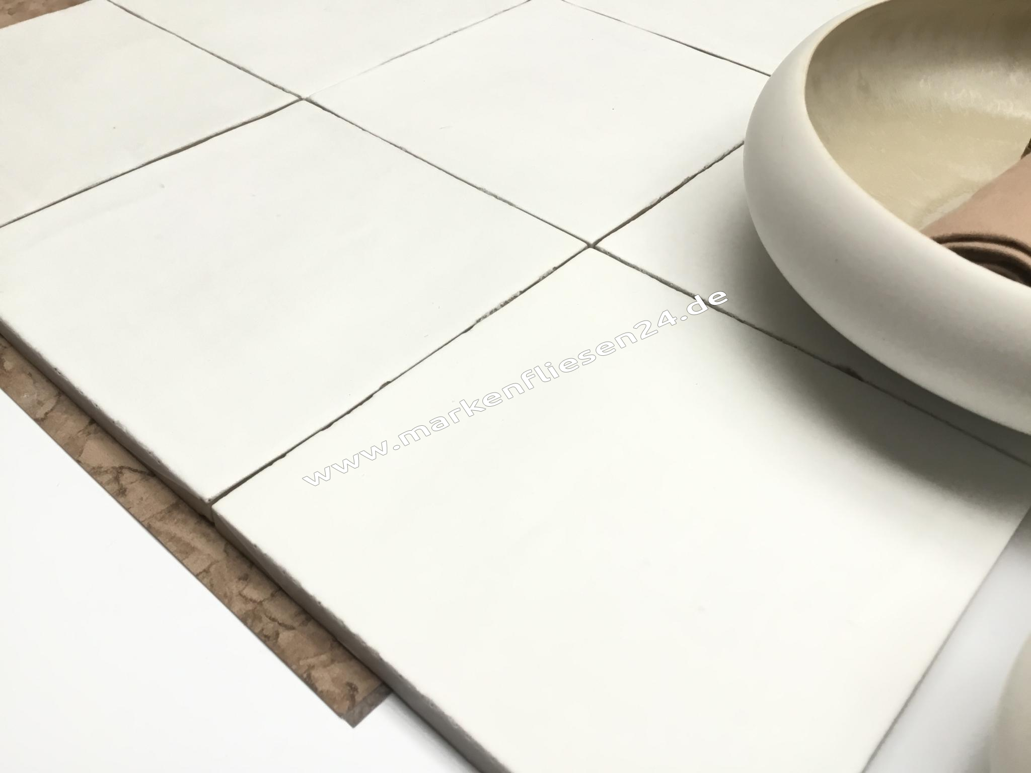 Revoir Paris Atelier Wall & Floor 14x14 cm blanc de Lin mat