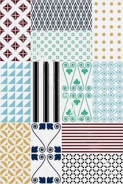 Vives Wandfliese 10x20 cm Dekor-Mix bunt/weiß