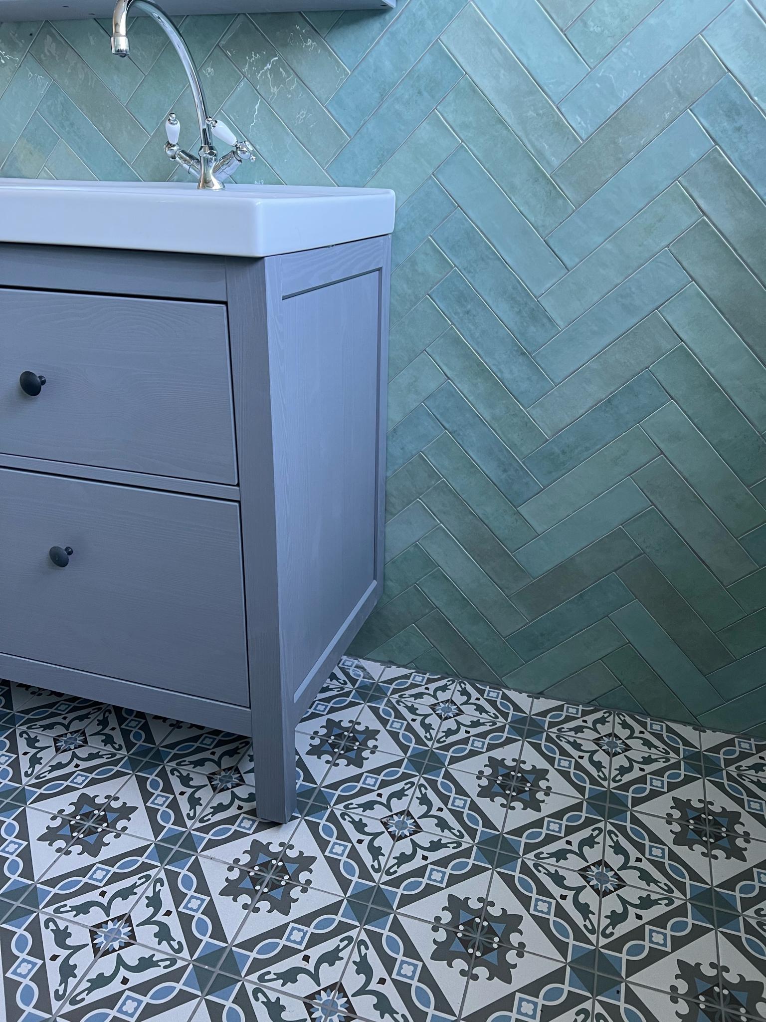 Revoir Paris Atelier Wall 6,2x25 cm Vert D`Eau Glossy