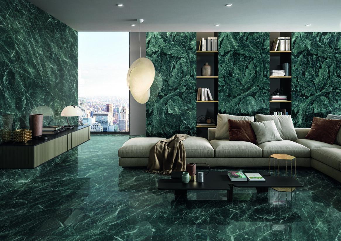 Emil Tele di Marmo Revolution Verde Saint Denis Full Lapp. 90x90 cm