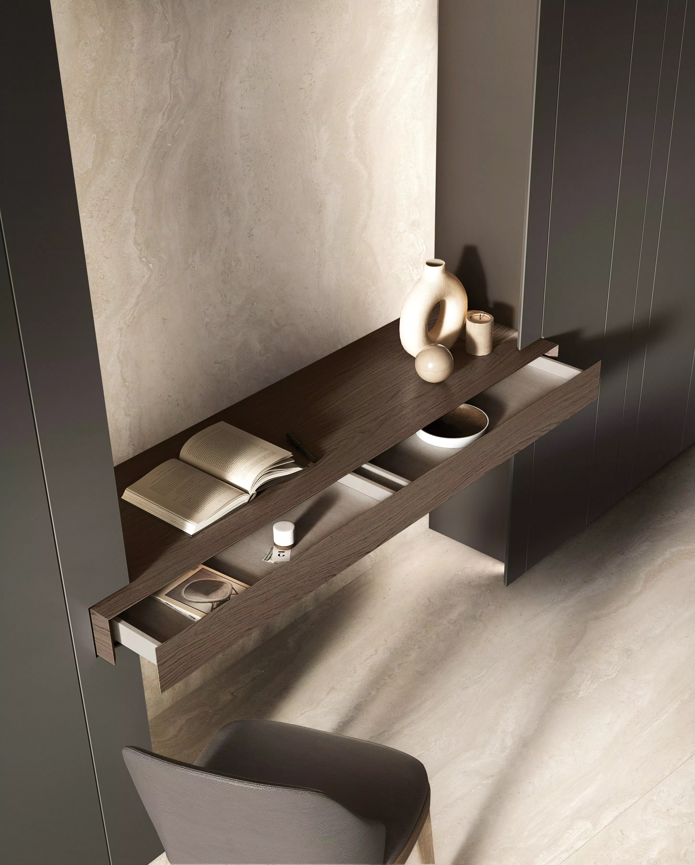 Florim Authentic Luxe Pearl Travertine 60X120x0,6 cm Magum Feinsteinzeug Matte  