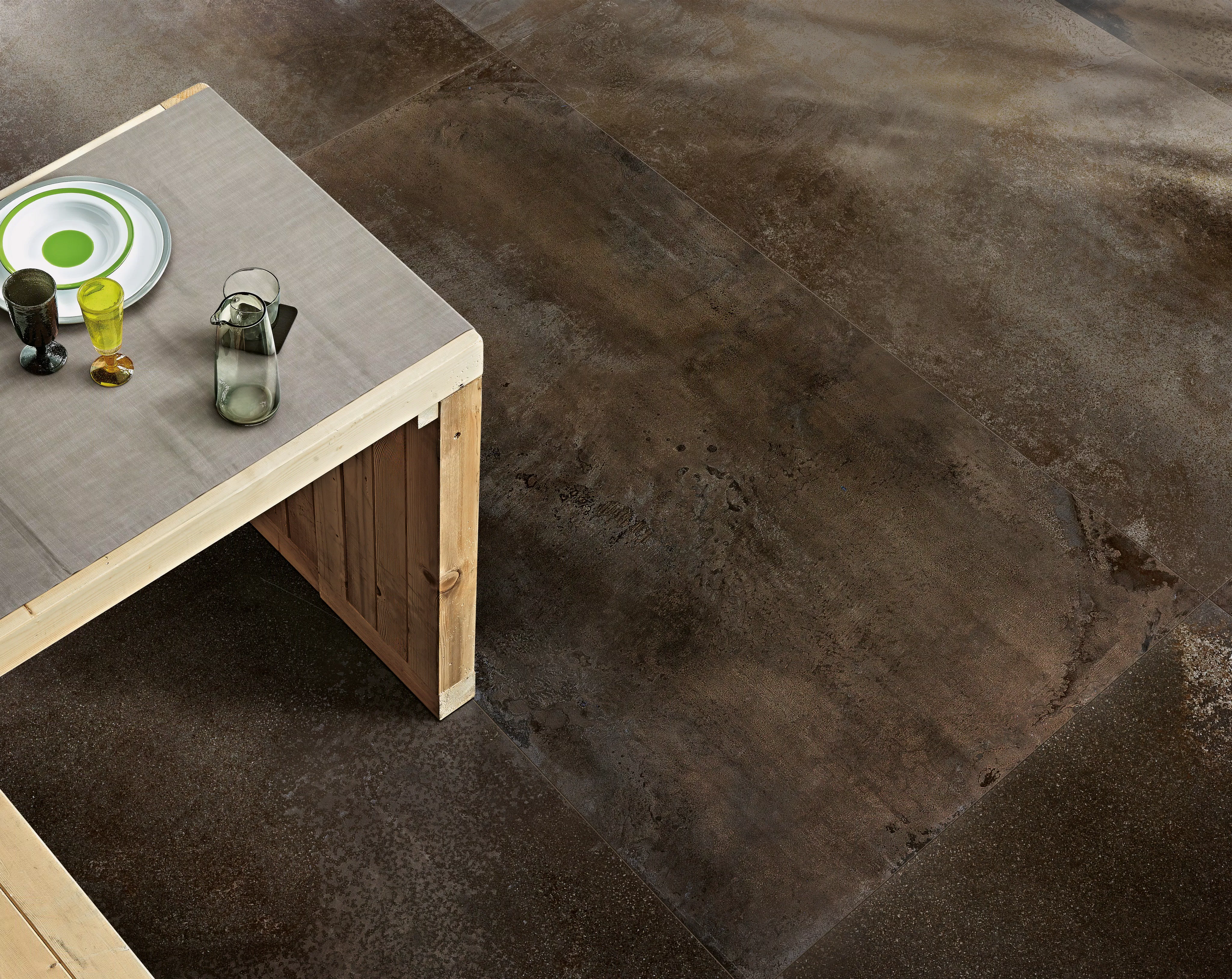 Florim Flowtech Aged Bronze Matte 120x120x0,6 cm Feinsteinzeug Magnum R9 