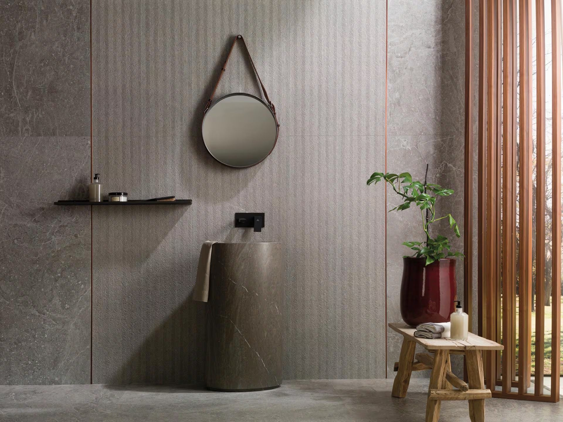 Porcelanosa Spiga Noir Topo 45x120 cm Wandfliese rektifiziert