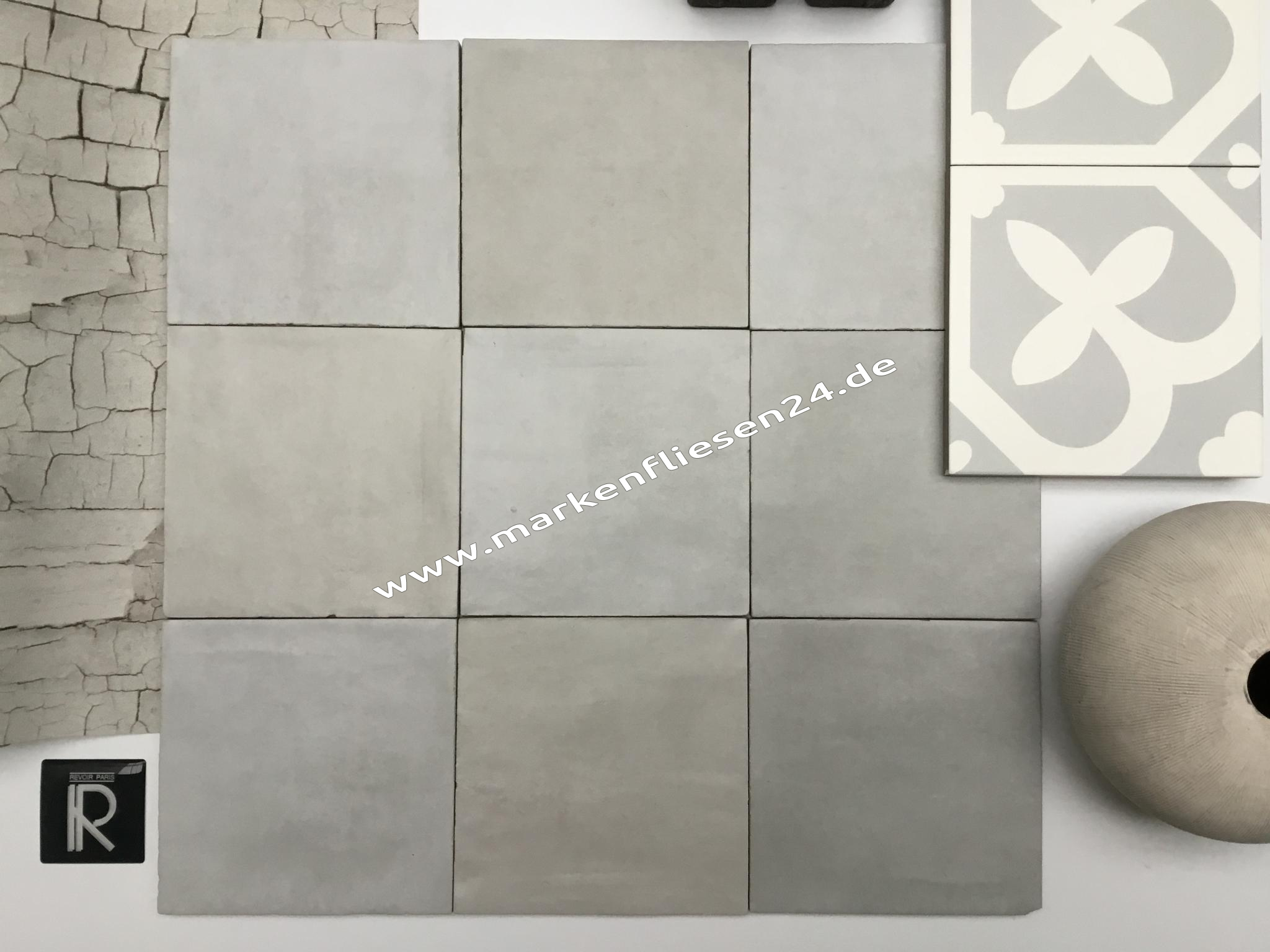 Revoir Paris Atelier Wall & Floor 14x14 cm gris mat