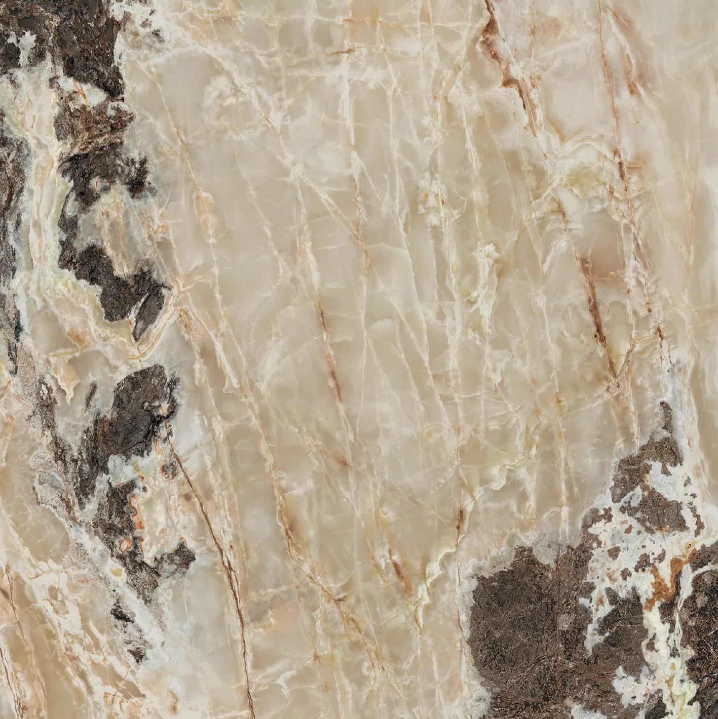 Florim Onyx&More Golden Blend 120x120x0,6 cm Magnum Feinsteinzeug Satin  