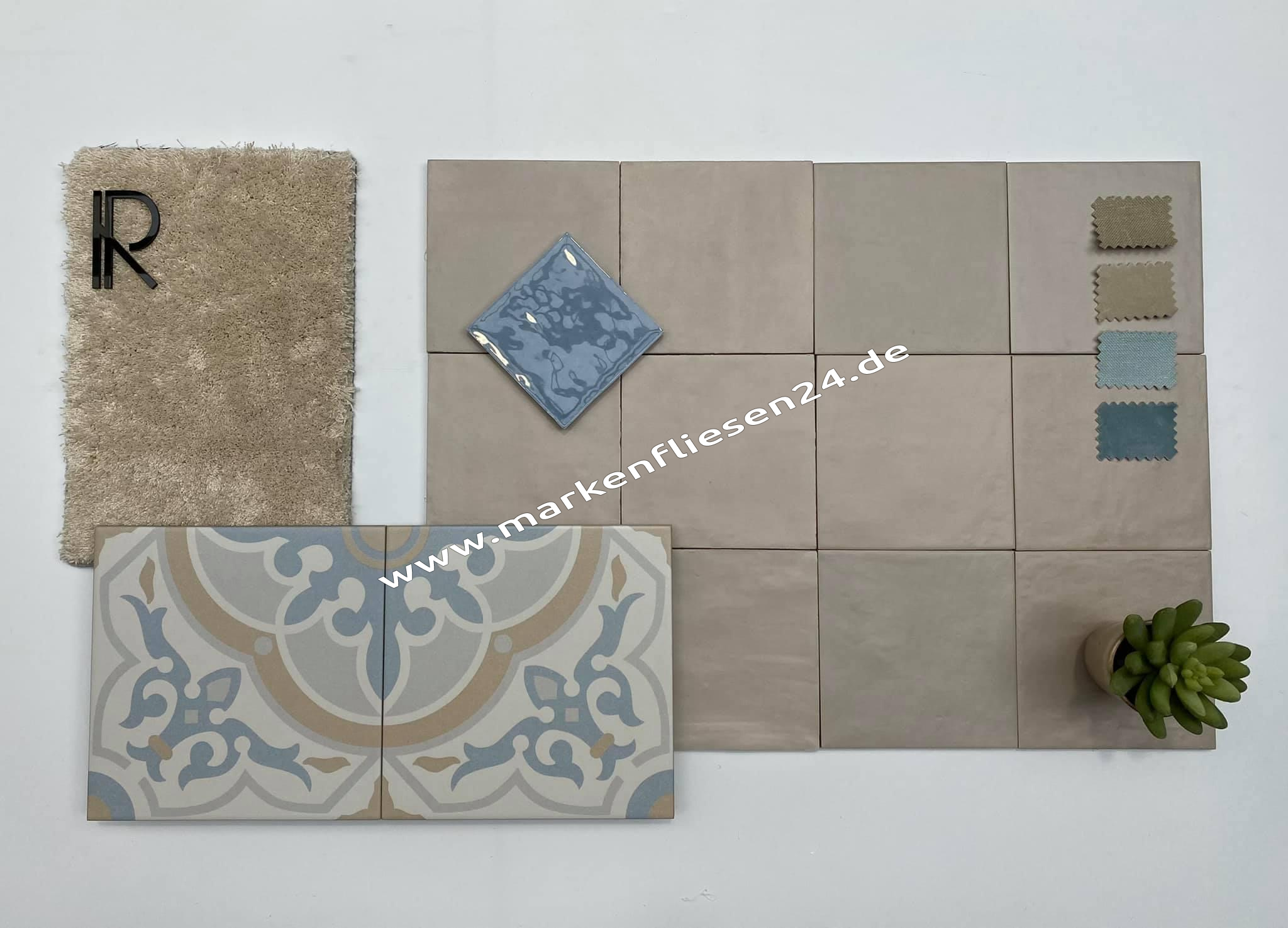 Revoir Paris Atelier Wall & Floor 14x14 cm taupe mat