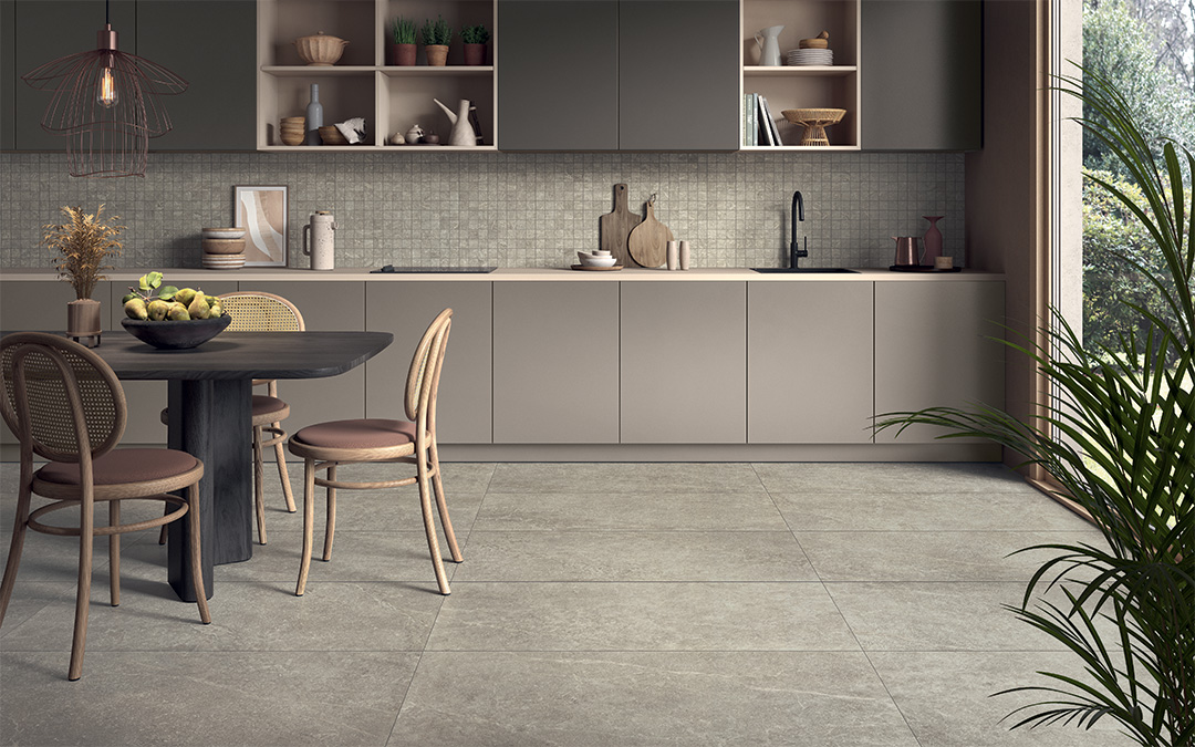 Castelvetro Pietra Antica Smoke 100x100 cm Naturale R10B Feinsteinzeug        