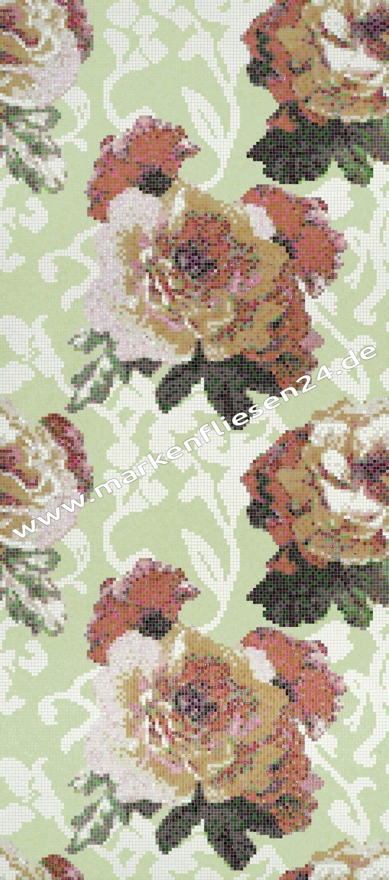 Bisazza Dekor Fleurs Verde 129,1x290,5 cm