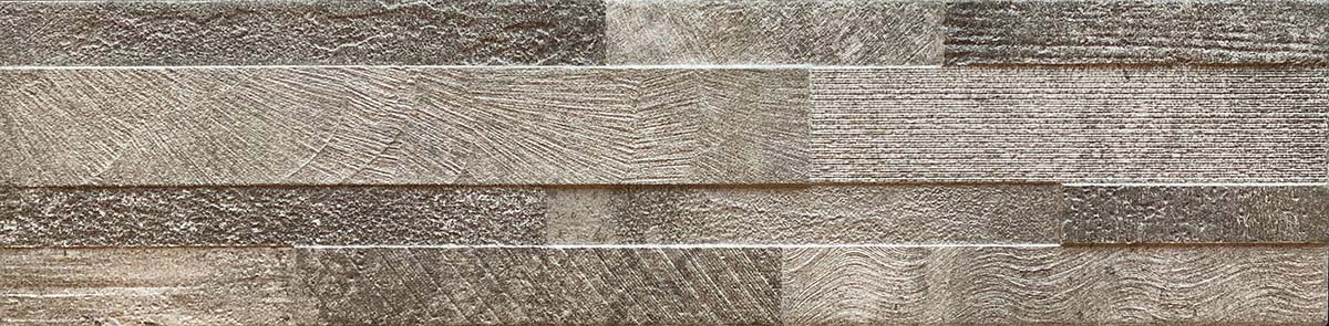 Rondine Volcano 3D taupe 15x61 cm