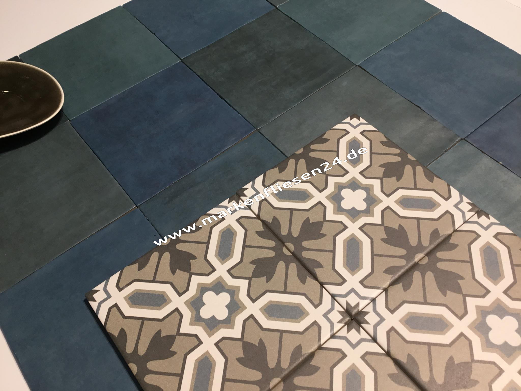 Revoir Paris Atelier Wall & Floor 14x14 cm marine mat