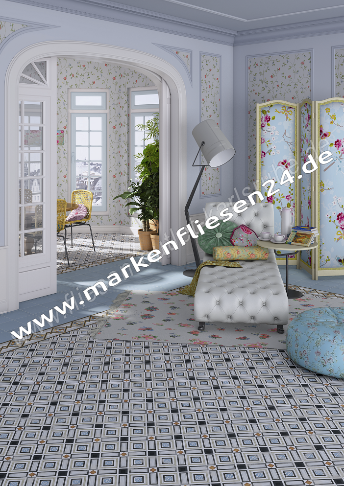 Vives Vodevil Achteckfliese 20x20 cm Dekor Ritter Multicolor