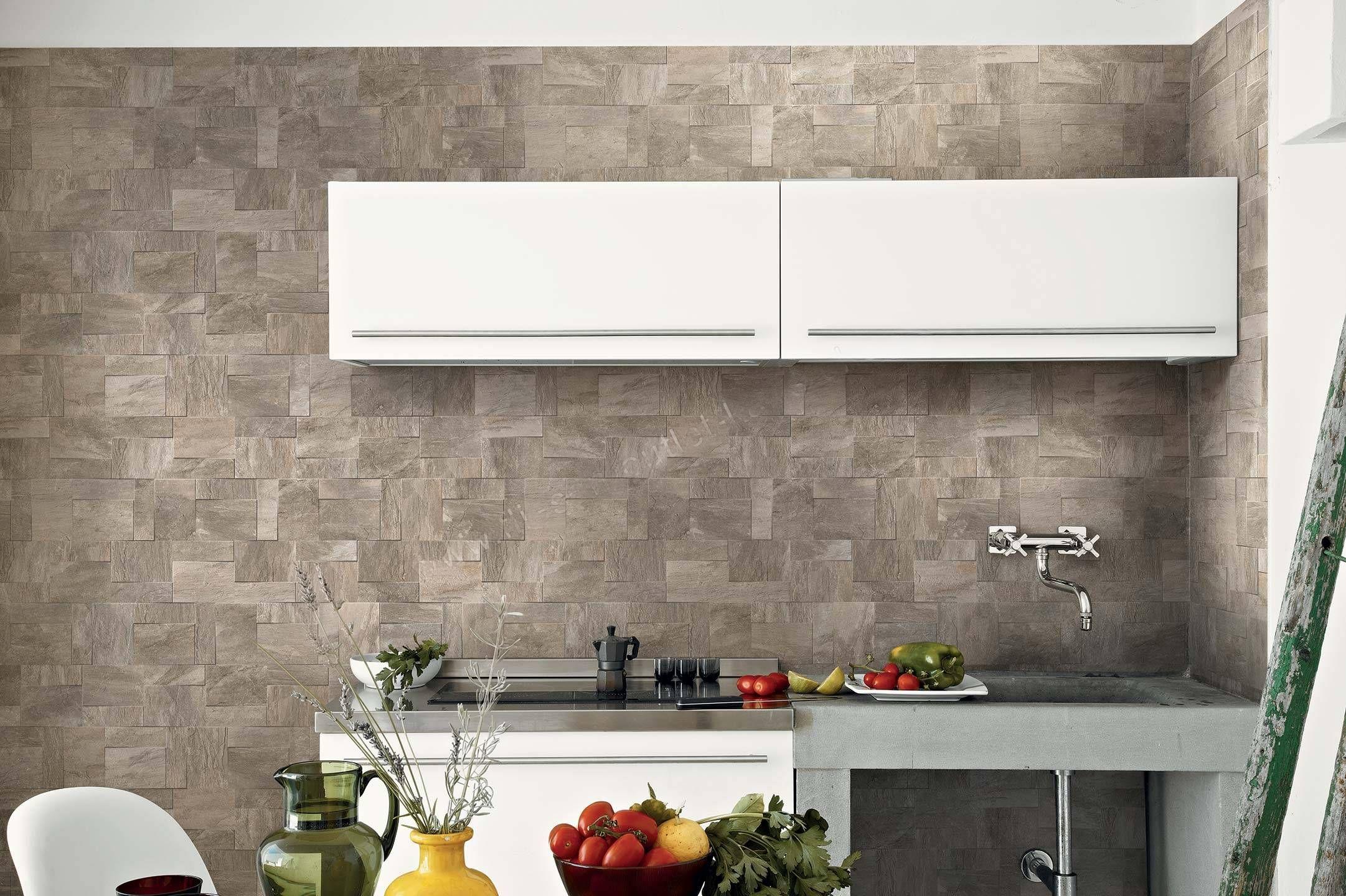 Rex Ardoise Ecru 40x80 cm Matte Squadrato