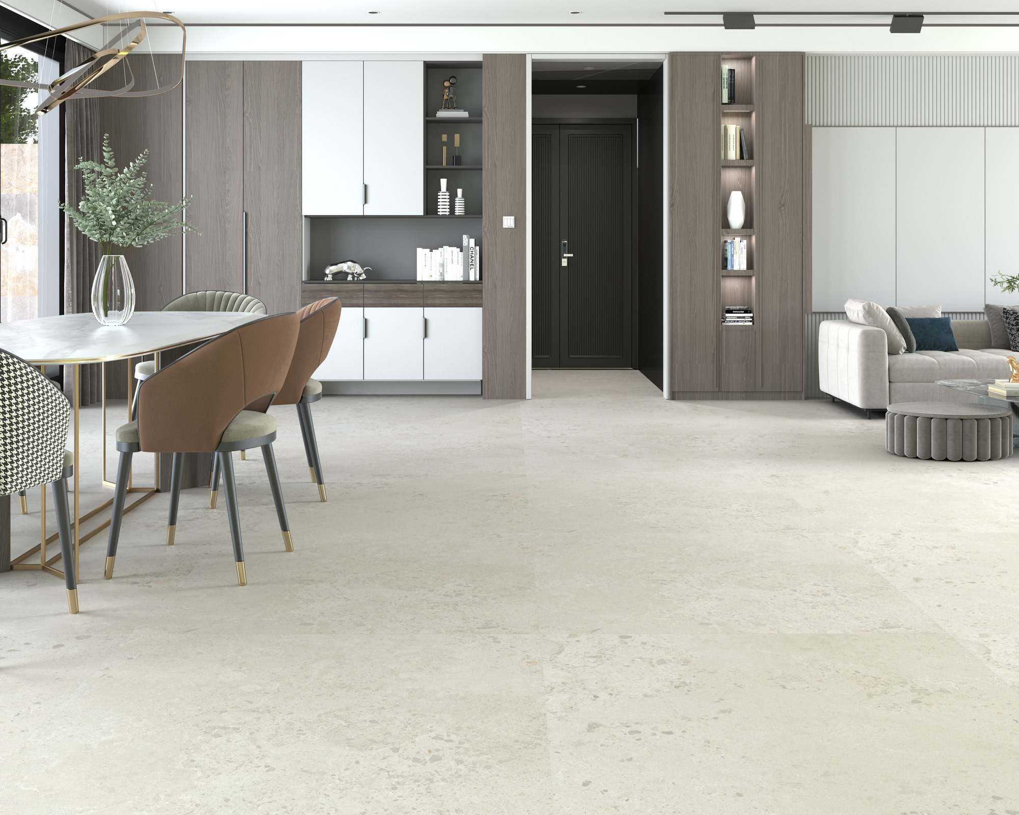 Dune Pietra Viva Bone 120x120x0,9 cm rektifiziert Naturale