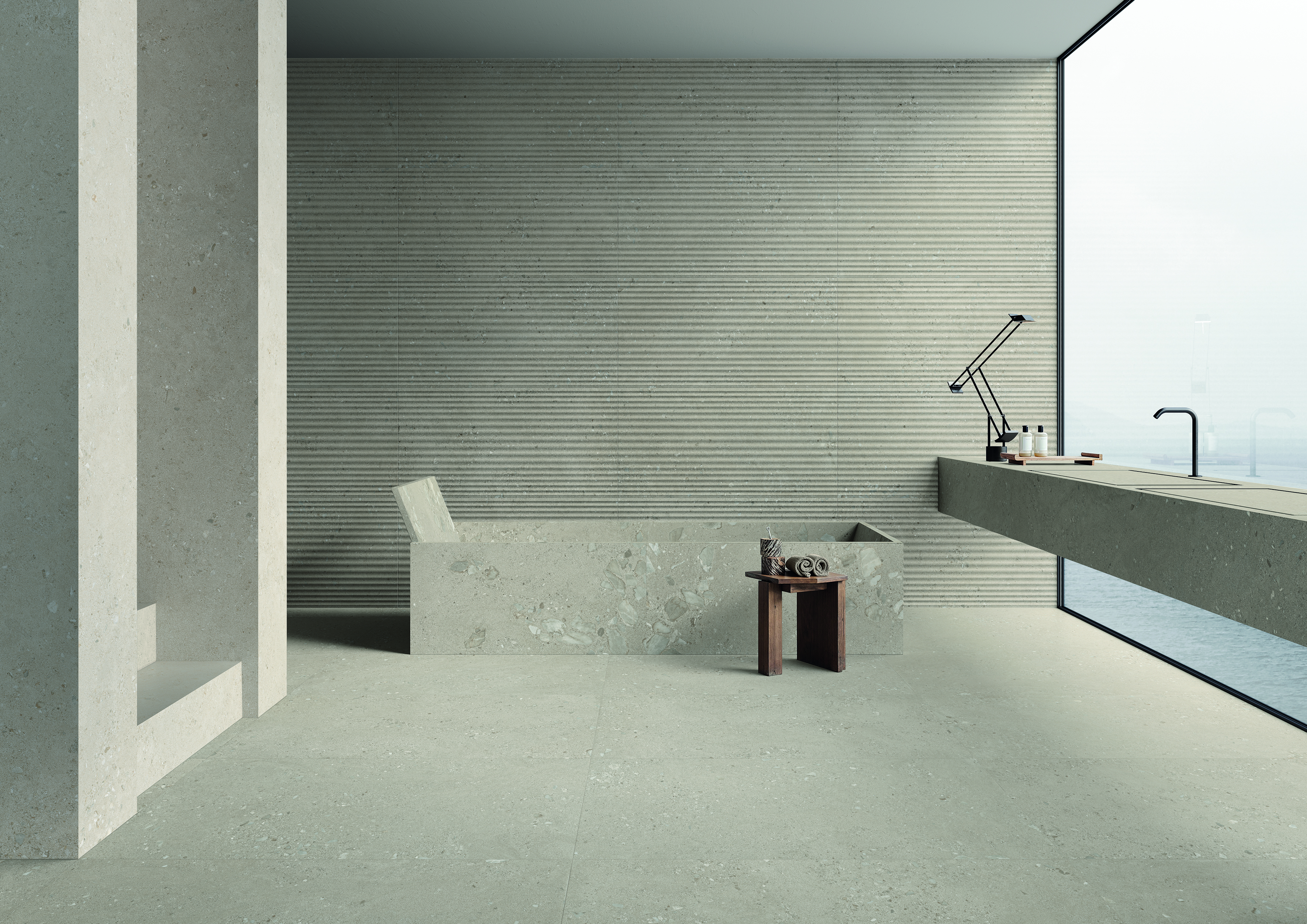 Ergon GemmaStone Basalto Gemma Fine 120x120x0,9 cm Silktech R10B rekt. 