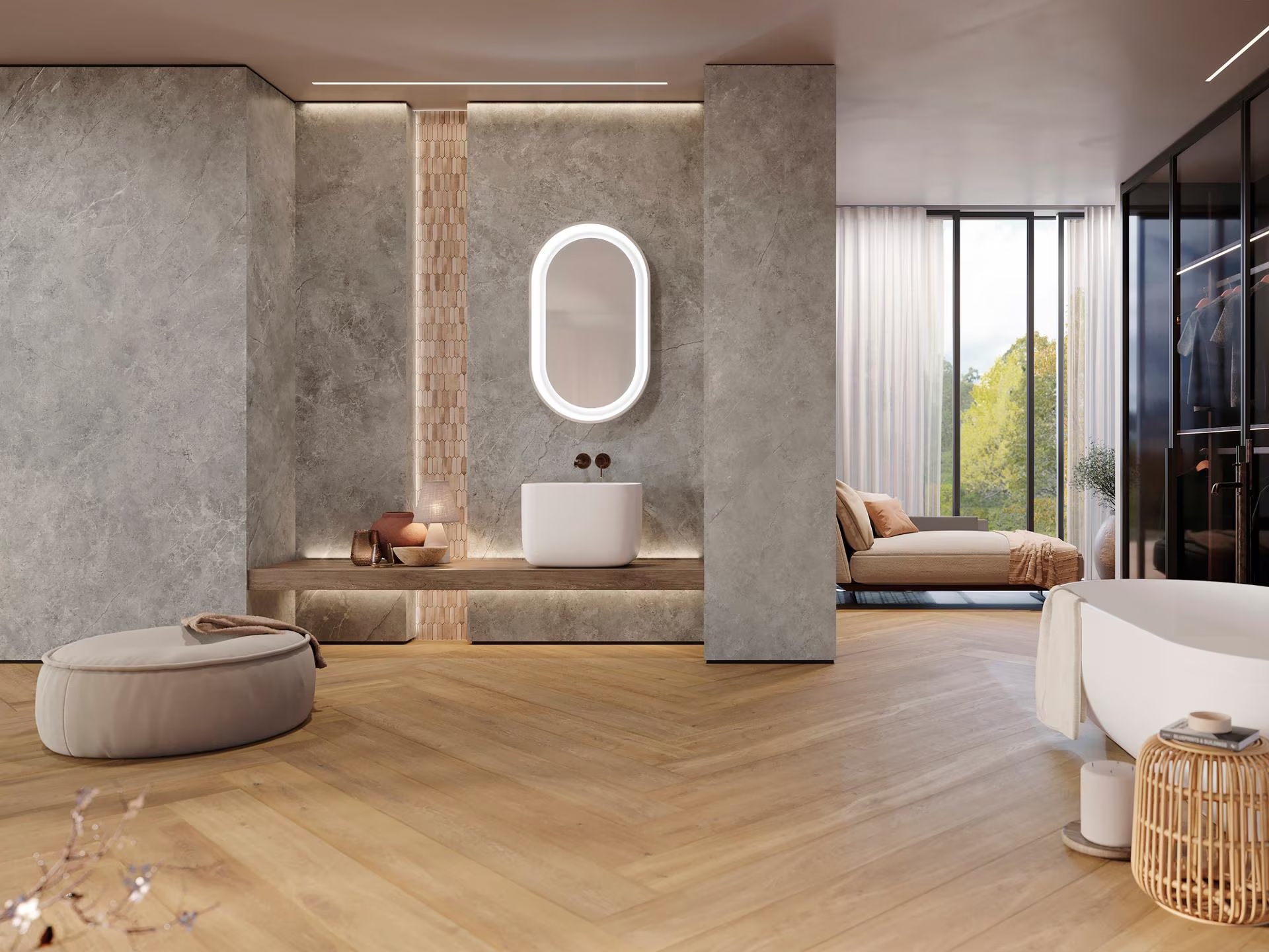 Porcelanosa Bremen Natural 19,3x120 cm Feinsteinzeug Holzoptik R9  