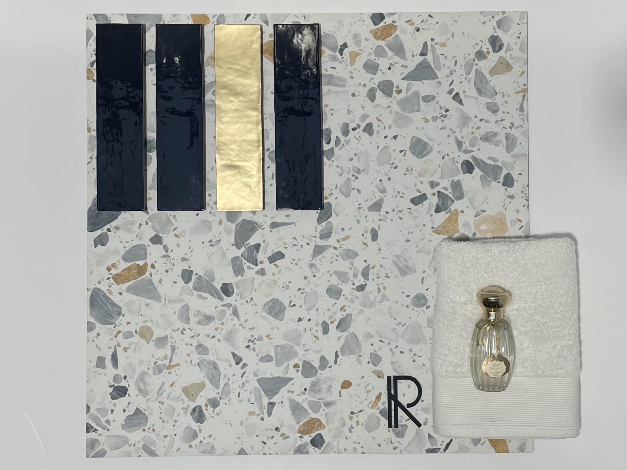 Revoir Paris Re-Bel Or 60x60 cm Terrazzo-Optik R10       