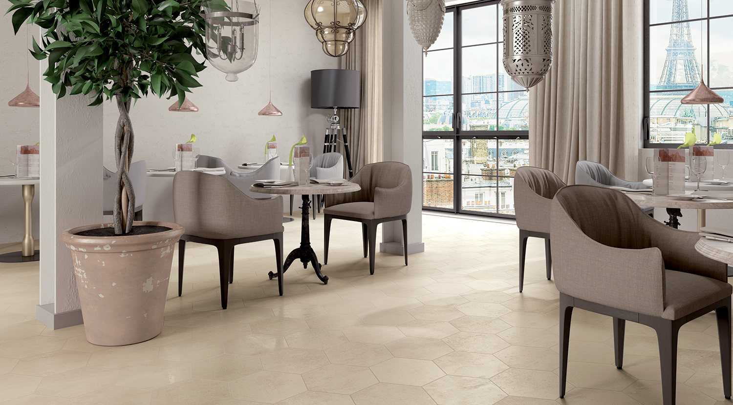 Castelvetro Fusion Bianco 30x60 cm Feinsteinzeug Zementoptik R10B  