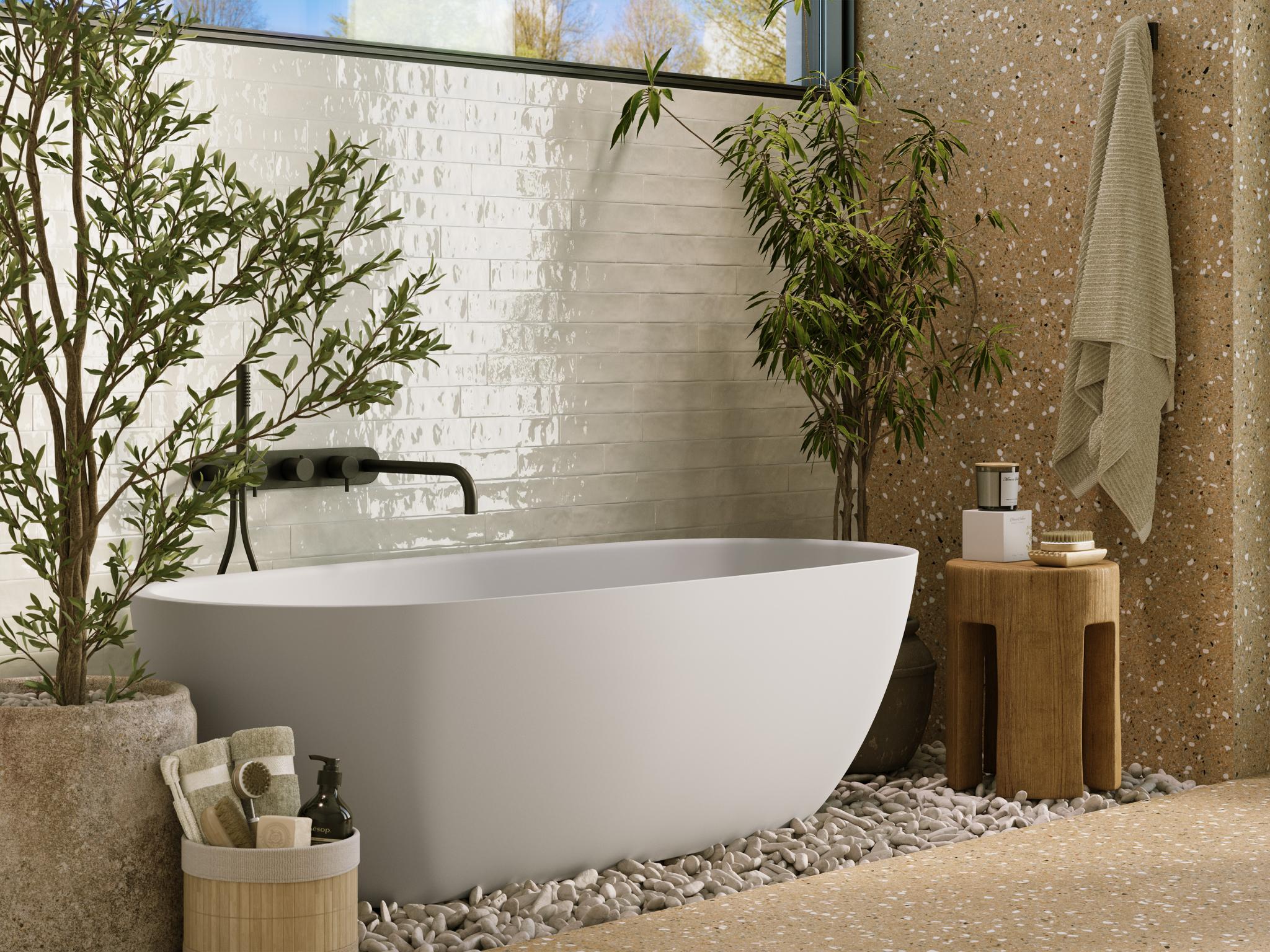 Revoir Paris Re-Bel Taupe 100x100 cm Terrazzo-Optik R10     