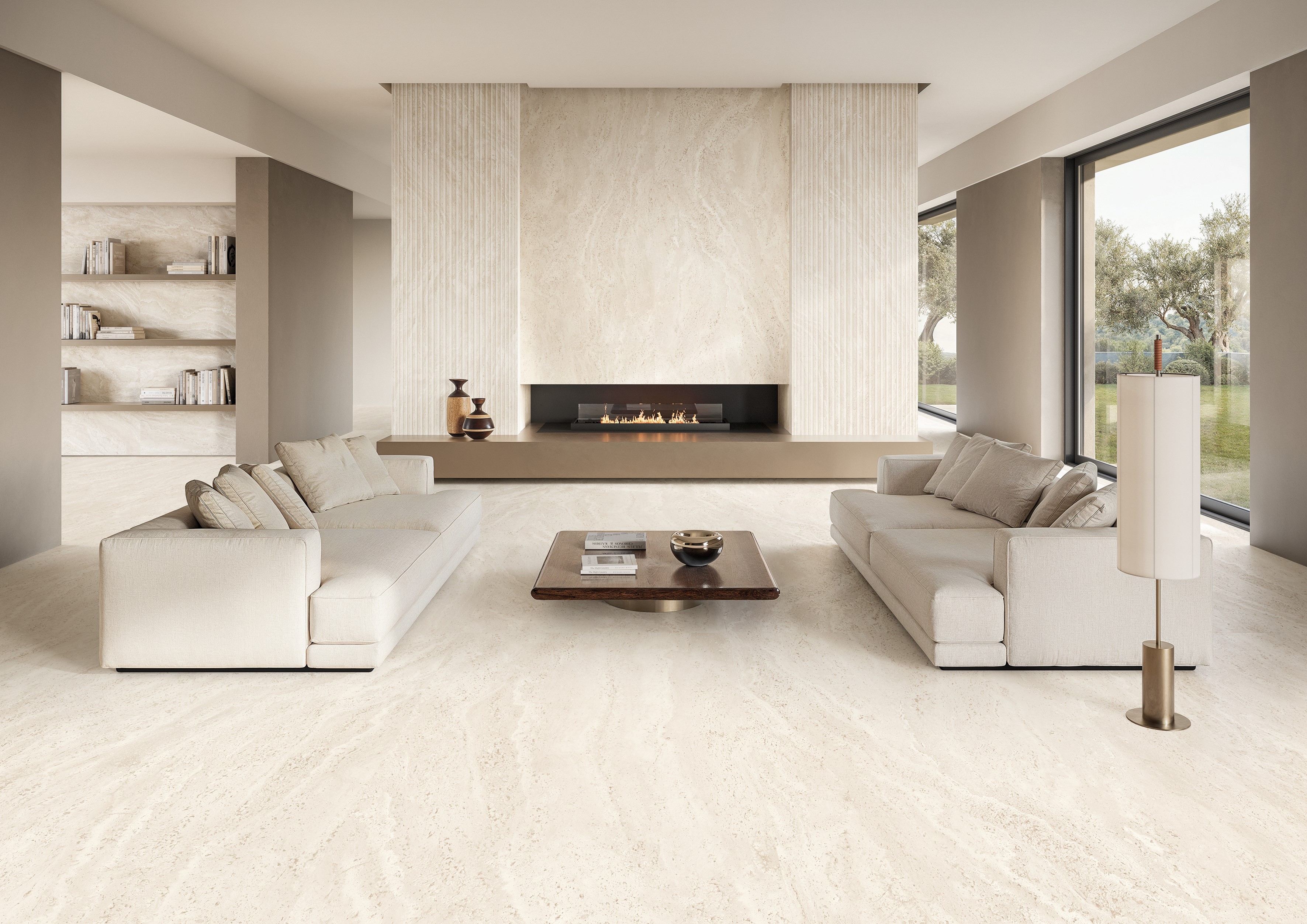 Emil Dual Travertine White Poro Aperto 30x60x0,9 cm Silktech R10B rektifiziert  