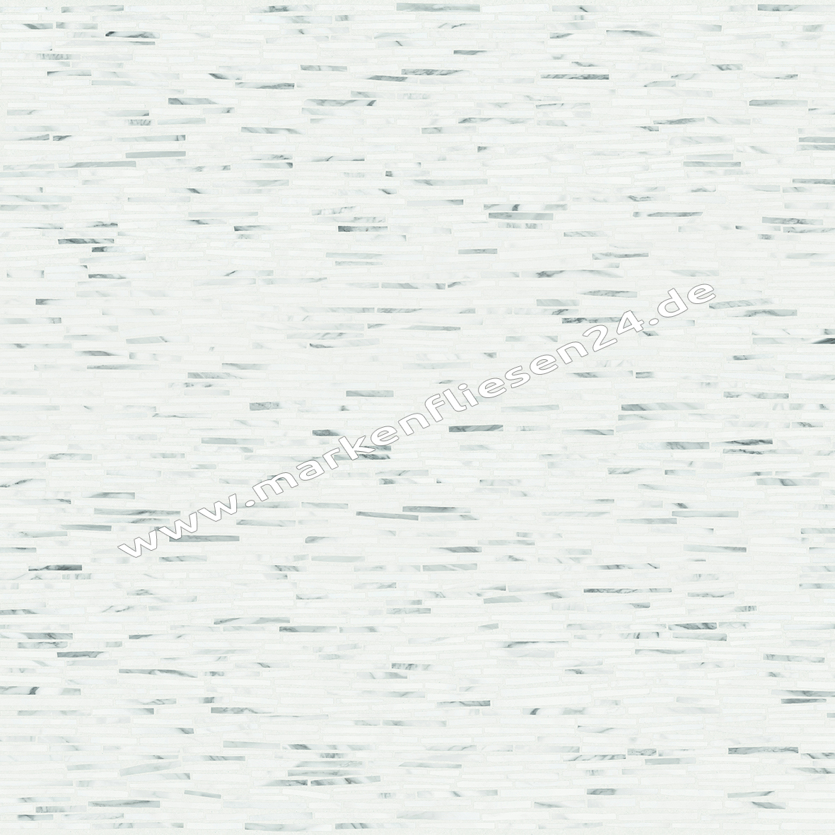 Emil Tele di Marmo Battuto di listelli Statuario M. Full Lapp. 120x120 cm