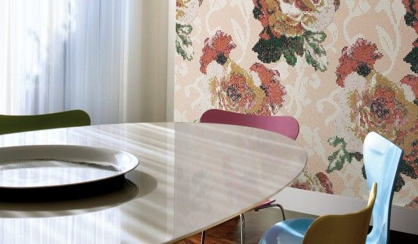 Bisazza Dekor Fleurs Rosa 129,1x290,5 cm