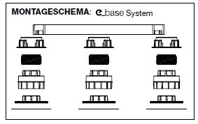 Kit Mirage eBase Verlegesystem für Terrassenplatten Evo2/e + Evo3/e